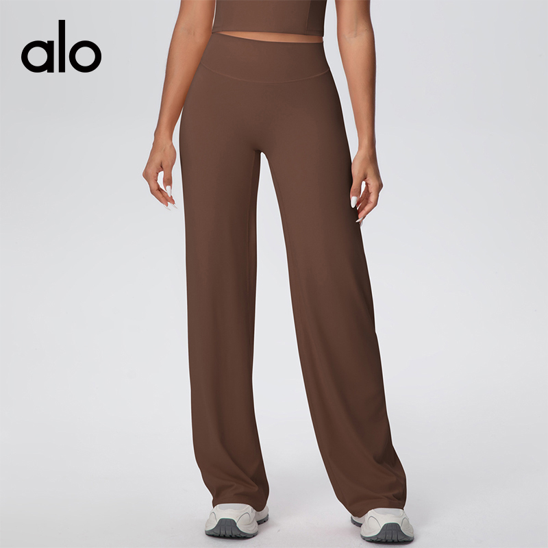 ALO YOGA💰88💎支持一件代发
aloyoga 裸感阔腿高腰直筒裤宽松显瘦运动健身瑜伽长裤
【品牌】ALO 
【款号】CK7126
【面料】锦纶/氨纶
【颜色】徽章蓝，黑色，板栗色，樱花粉，胭脂红，天空蓝，浅象牙
【尺码】S，M，L，XL
 专柜同款品质，厂家直销，货源充足，售后保障