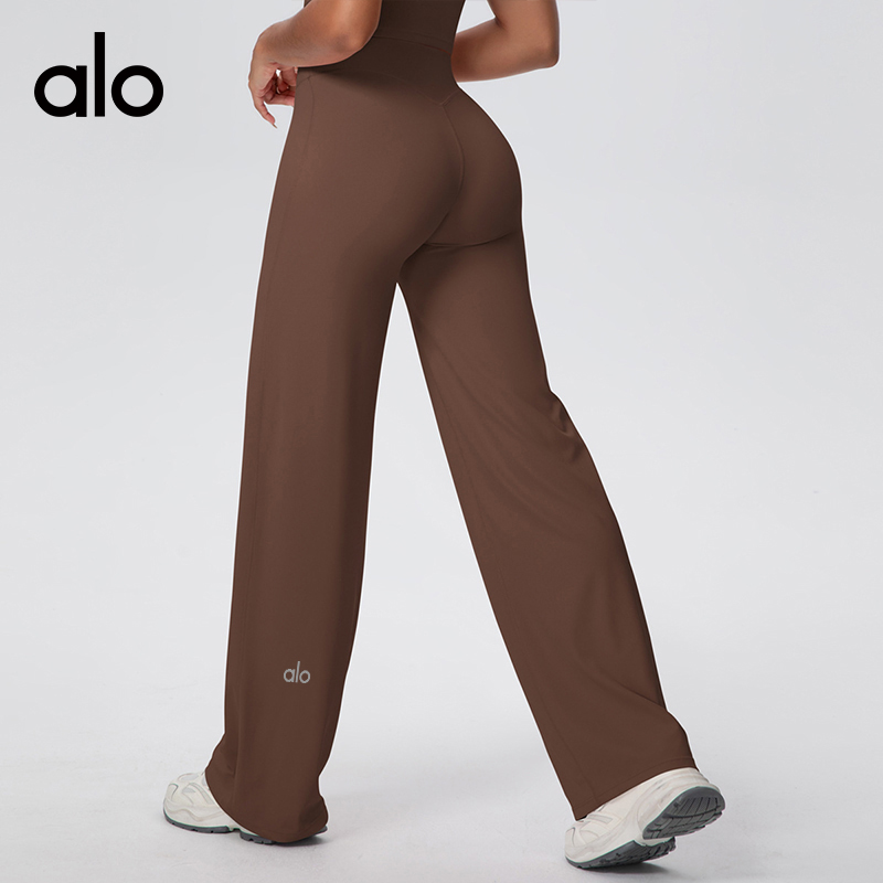 ALO YOGA💰88💎支持一件代发
aloyoga 裸感阔腿高腰直筒裤宽松显瘦运动健身瑜伽长裤
【品牌】ALO 
【款号】CK7126
【面料】锦纶/氨纶
【颜色】徽章蓝，黑色，板栗色，樱花粉，胭脂红，天空蓝，浅象牙
【尺码】S，M，L，XL
 专柜同款品质，厂家直销，货源充足，售后保障