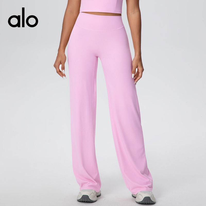 ALO YOGA💰88💎支持一件代发
aloyoga 裸感阔腿高腰直筒裤宽松显瘦运动健身瑜伽长裤
【品牌】ALO 
【款号】CK7126
【面料】锦纶/氨纶
【颜色】徽章蓝，黑色，板栗色，樱花粉，胭脂红，天空蓝，浅象牙
【尺码】S，M，L，XL
 专柜同款品质，厂家直销，货源充足，售后保障