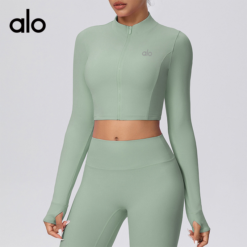 ALO YOGA💰88💎支持一件代发
aloyoga 短款立领外套紧身裸感瑜伽服运动健身上衣
【品牌】ALO 
【款号】WT7128
【面料】锦纶/氨纶
【颜色】徽章蓝，黑色，板栗色，樱花粉，胭脂红，天空蓝，霜灰色，石墨灰，浅象牙，罗勒绿
【尺码】S，M，L，XL
 专柜同款品质，厂家直销，货源充足，售后保障