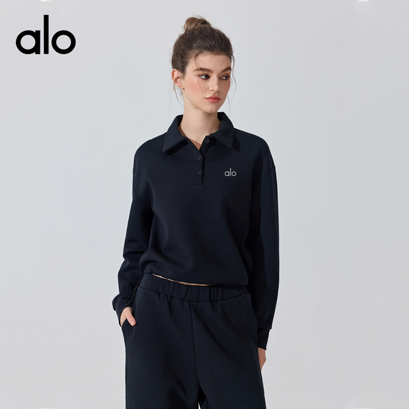 ALO YOGA 💰98💎支持一件代发
aloyoga 秋冬Polo卫衣运动健身上衣休闲百搭瑜伽服长袖
【品牌】AlO
【款号】YC411
【面料】聚酯纤维/棉/氨纶
【颜色】灰紫色，米杏色，咖啡色，深藏青
【尺码】S，M，L，XL
 专柜同款品质，厂家直销，货源充足，售后保障