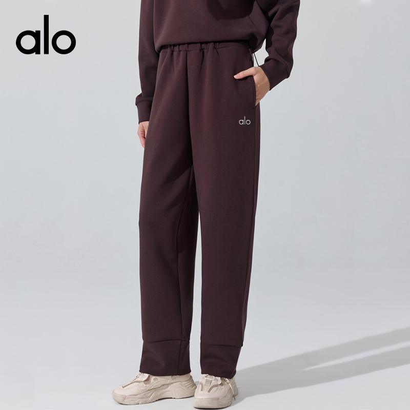 ALO YOGA 💰98💎支持一件代发
aloyoga 秋冬直筒宽松阔腿运动健身卫裤显瘦瑜伽长裤
【品牌】AlO
【款号】YK412
【面料】聚酯纤维/棉/氨纶
【颜色】灰紫色，米杏色，咖啡色，深藏青
【尺码】S，M，L，XL
 专柜同款品质，厂家直销，货源充足，售后保障