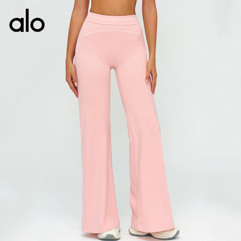 ALO YOGA 💰98💎支持一件代发
aloyoga 裸感高腰撞色宽松休闲长裤运动跑步健身阔腿裤
【品牌】AlO
【款号】ECK7028-2
【面料】锦纶/氨纶
【颜色】蜜桃粉，徽章蓝，高级黑，樱桃红，燕麦杏，深巧棕，柠绿色
【尺码】S，M，L，XL
 专柜同款品质，厂家直销，货源充足，售后保障