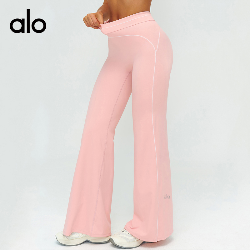 ALO YOGA 💰98💎支持一件代发
aloyoga 裸感高腰撞色宽松休闲长裤运动跑步健身阔腿裤
【品牌】AlO
【款号】ECK7028-2
【面料】锦纶/氨纶
【颜色】蜜桃粉，徽章蓝，高级黑，樱桃红，燕麦杏，深巧棕，柠绿色
【尺码】S，M，L，XL
 专柜同款品质，厂家直销，货源充足，售后保障