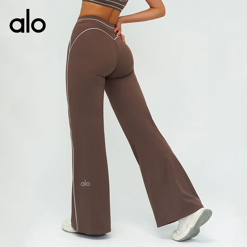ALO YOGA 💰98💎支持一件代发
aloyoga 裸感高腰撞色宽松休闲长裤运动跑步健身阔腿裤
【品牌】AlO
【款号】ECK7028-2
【面料】锦纶/氨纶
【颜色】蜜桃粉，徽章蓝，高级黑，樱桃红，燕麦杏，深巧棕，柠绿色
【尺码】S，M，L，XL
 专柜同款品质，厂家直销，货源充足，售后保障