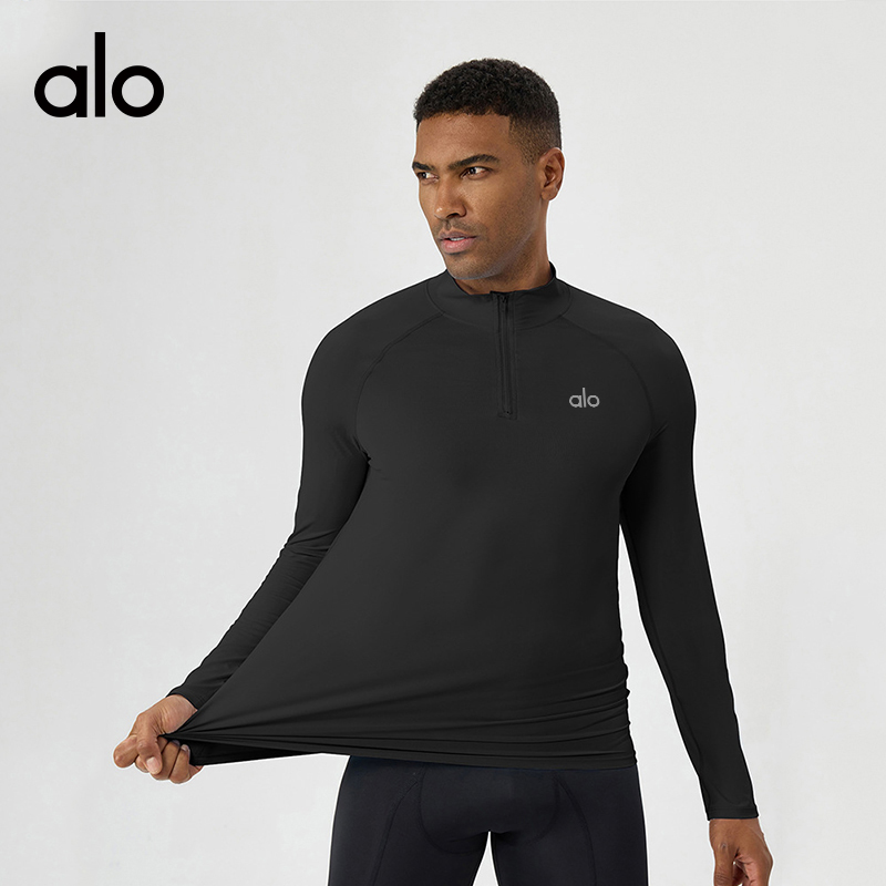 ALO YOGA💰78💎支持一件代发
aloyoga 立领半拉链运动长袖防晒速干修身休闲跑步上衣
【品牌】ALO 
【款号】CX10559
【面料】涤纶/氨纶
【颜色】蓝色，棕色，黄色，军绿色，黑色，白色
【尺码】S，M，L，XL，XXL
 专柜同款品质，厂家直销，货源充足，售后保障