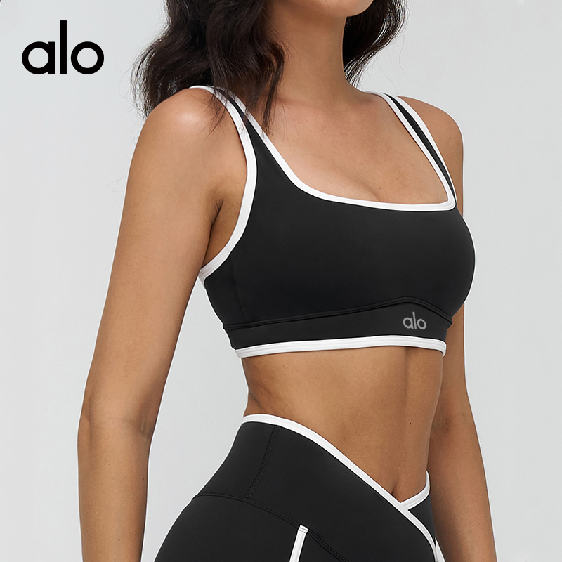 ALO YOGA💰78💎支持一件代发
aloyoga 裸感瑜伽文胸撞色高级感内衣跑步健身运动内衣
【品牌】ALO 
【款号】EWX9528-1
【面料】锦纶/氨纶
【颜色】高级黑，徽章蓝，树莓红，樱花粉
【尺码】S，M，L，XL
专柜同款品质，厂家直销，货源充足，售后保障