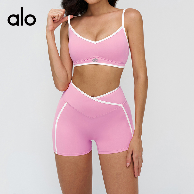 ALO YOGA💰78💎支持一件代发
aloyoga 裸感运动内衣双肩带撞色瑜伽文胸跑步健身文胸
【品牌】ALO 
【款号】EWX9528-2
【面料】锦纶/氨纶
【颜色】高级黑，徽章蓝，树莓红，樱花粉
【尺码】S，M，L，XL
专柜同款品质，厂家直销，货源充足，售后保障