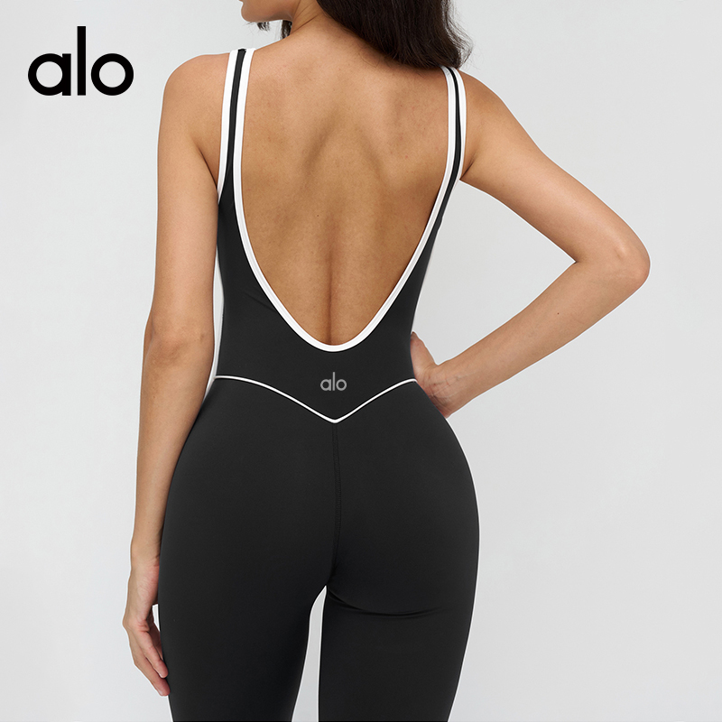 ALO YOGA💰98💎支持一件代发
aloyoga 裸感瑜伽连体衣撞色美背健身服跑步运动连体服
【品牌】ALO 
【款号】ELT9528
【面料】锦纶/氨纶
【颜色】高级黑，徽章蓝，树莓红，樱花粉
【尺码】S，M，L，XL
专柜同款品质，厂家直销，货源充足，售后保障