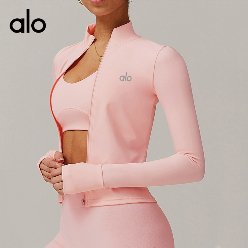 ALO YOGA 💰88💎支持一件代发
aloyoga 裸感紧身运动上衣健身外套训练速干长袖瑜伽服
【品牌】AlO
【款号】CX6116
【面料】锦纶/氨纶
【颜色】天鹅白，天蓝色，蜜桃粉，蓝色，军绿色，玫红色，沙褐色，深棕色，深灰色，高级黑
【尺码】S，M，L，XL
 专柜同款品质，厂家直销，货源充足，售后保障