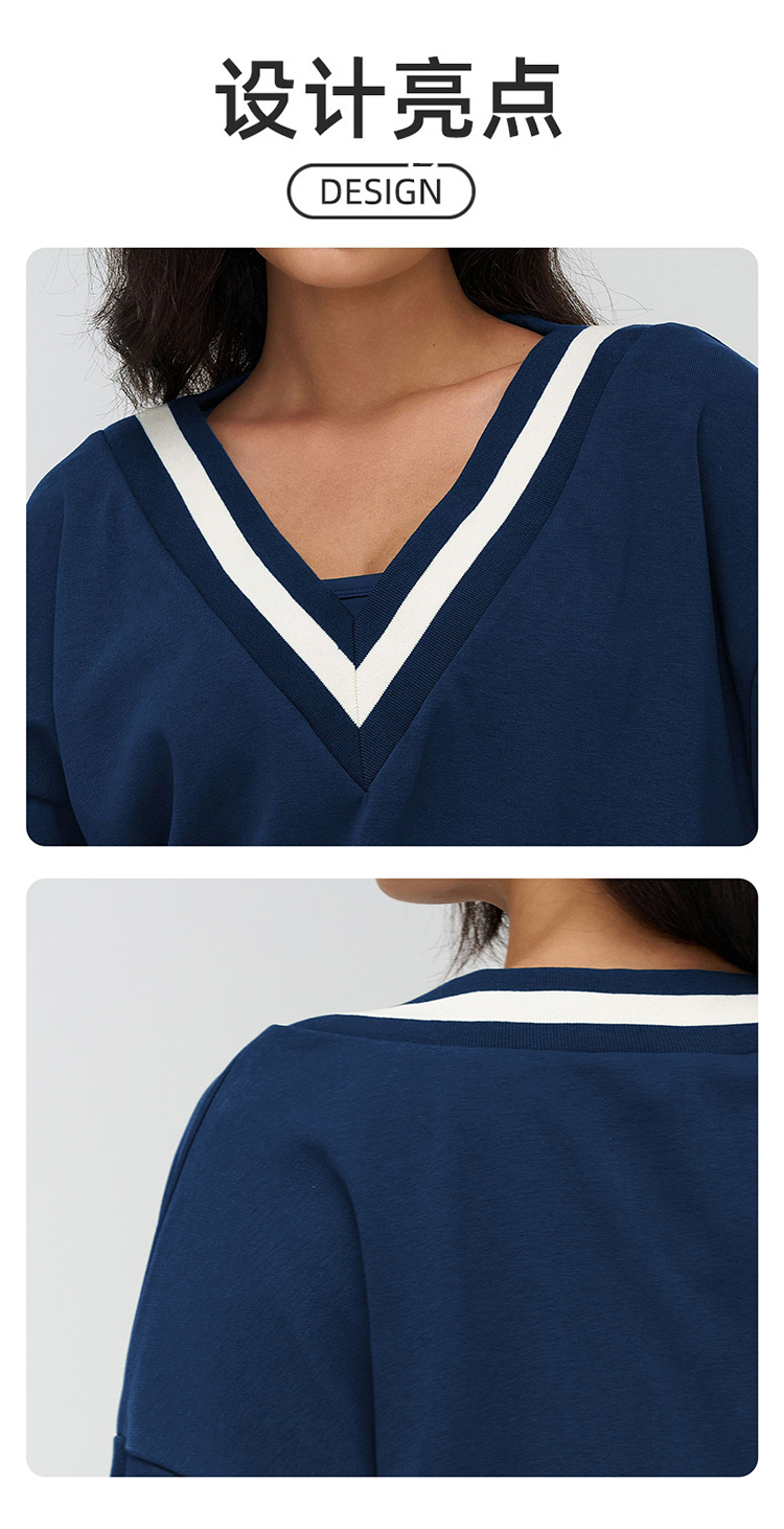 ALO YOGA 💰108💎支持一件代发
aloyoga 撞色运动卫衣V领休闲宽松长袖卫衣运动跑步上衣
【品牌】AlO
【款号】EWY9307
【面料】棉/涤纶
【颜色】高级黑，徽章蓝，菱花杏，复古红，圣诞绿
【尺码】S，M，L，XL
 专柜同款品质，厂家直销，货源充足，售后保障