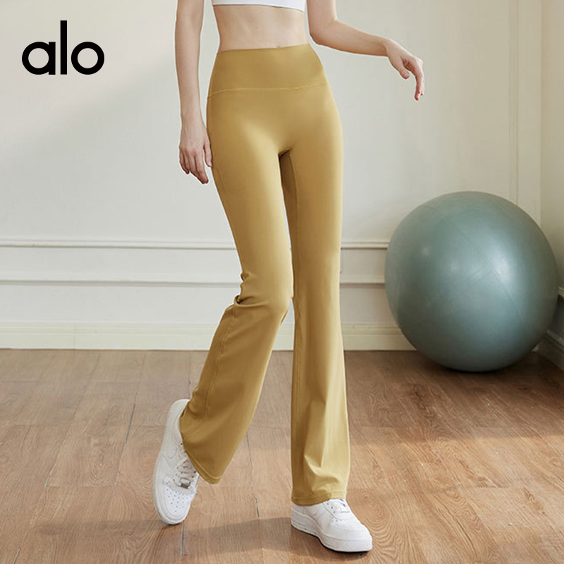 ALOYOGA 💰90💎支持一件代发
aloyoga 裸感瑜伽裤运动高弹收腹喇叭裤高腰提臀健身裤
【品牌】AlO
【款号】CK6910
【面料】锦纶/氨纶
【颜色】孔雀蓝，可可色，军绿色，紫红色，雪青紫，石墨灰，石墨黑
【尺码】S，M，L，XL
 专柜同款品质，厂家直销，货源充足，售后保障