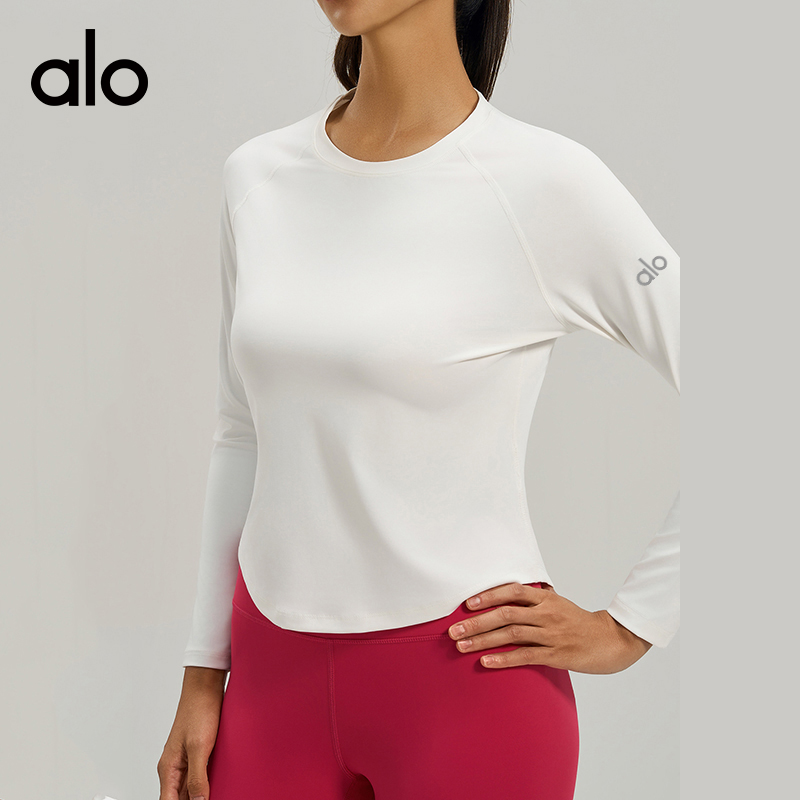 ALOYOGA 💰78💎支持一件代发
aloyoga 宽松后背网纱运动长袖T恤跑步透气瑜伽健身服
【品牌】AlO
【款号】JYWC024
【面料】聚酯纤维/氨纶
【颜色】白色，云水蓝，浅粉色，浅豆绿，灰樱粉
【尺码】S，M，L，XL，2XL
 专柜同款品质，厂家直销，货源充足，售后保障