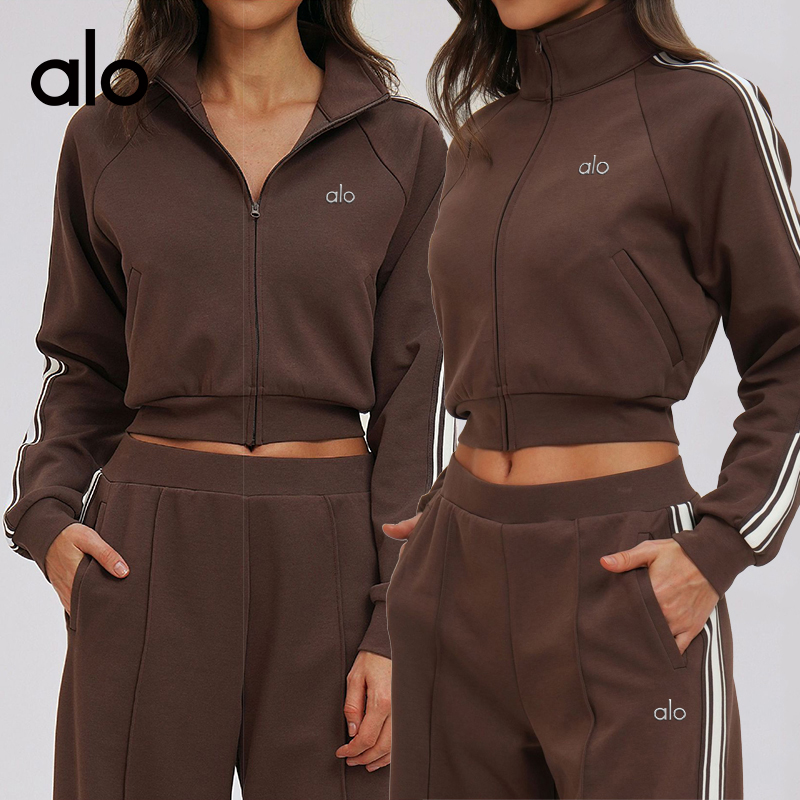 Alo Accolade jacket lounge brown yoga