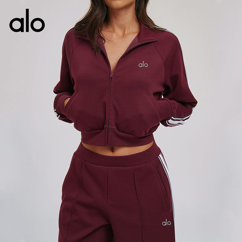 Alo Accolade jacket lounge brown yoga