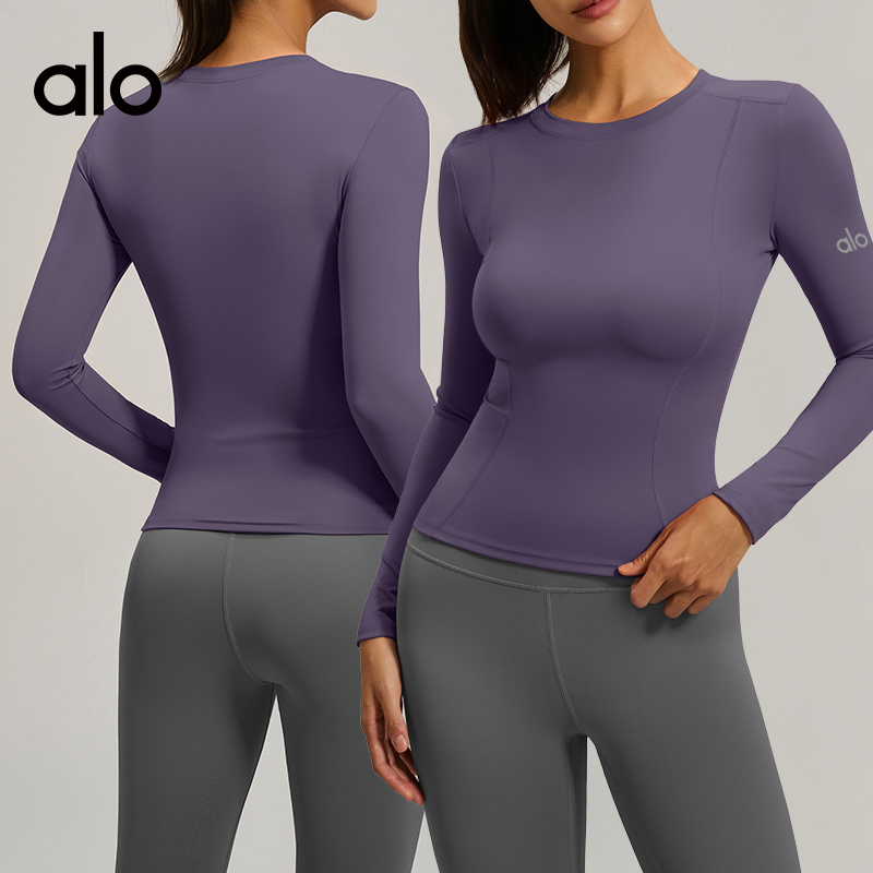 Alo long sleeve yoga purple