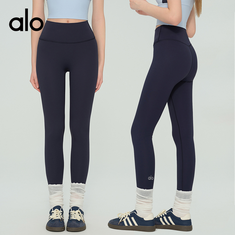 Alo Airlift leggings yoga navy and brown