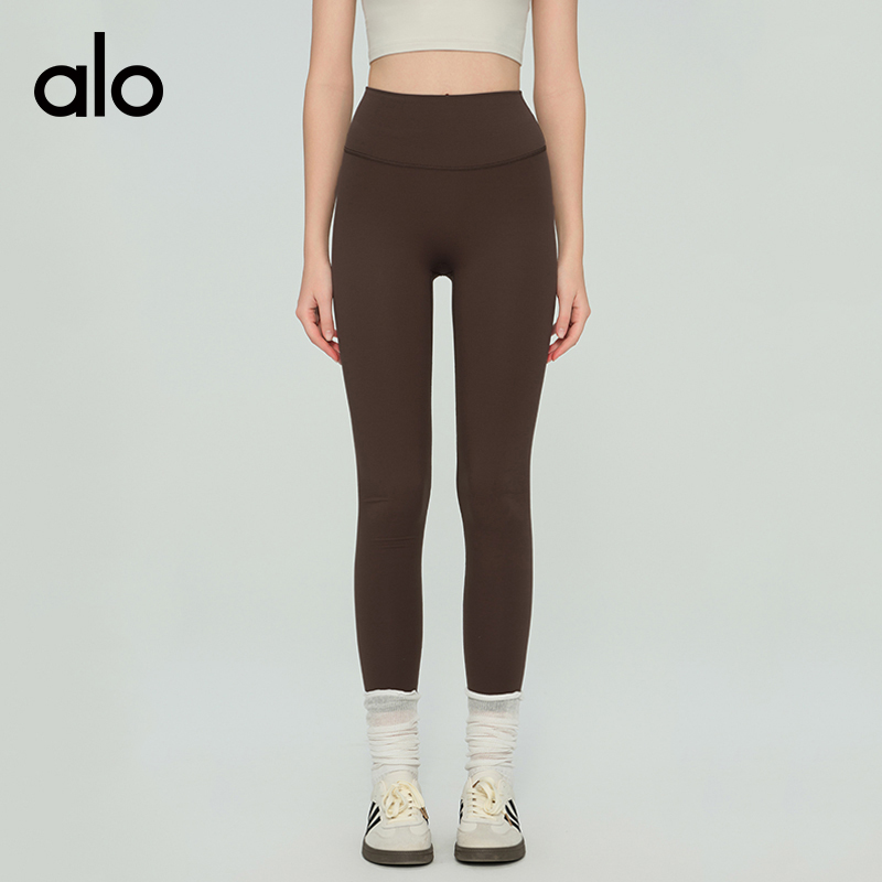 Alo Airlift leggings yoga navy and brown