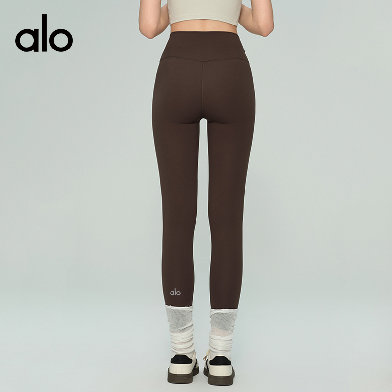 Alo Airlift leggings yoga navy and brown