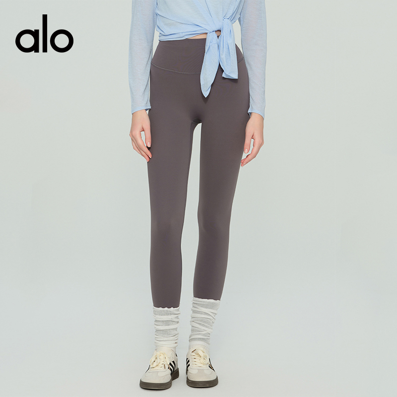 Alo Airlift leggings yoga navy and brown
