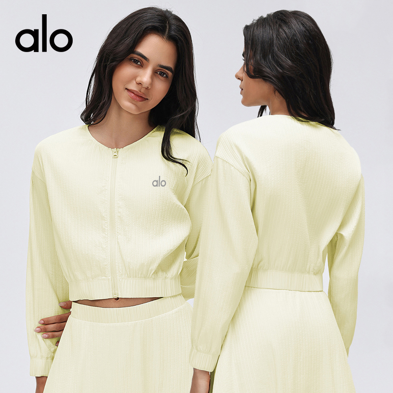 Alo jacket everyday pale yellow yoga