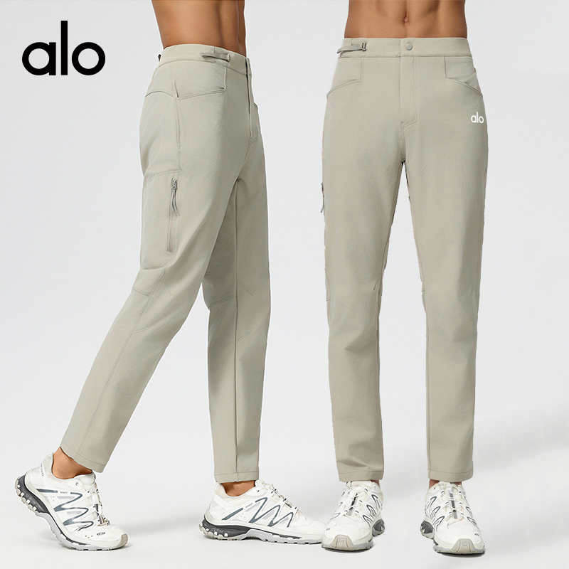 Alo men s bottoms everyday light gray and navy yoga
