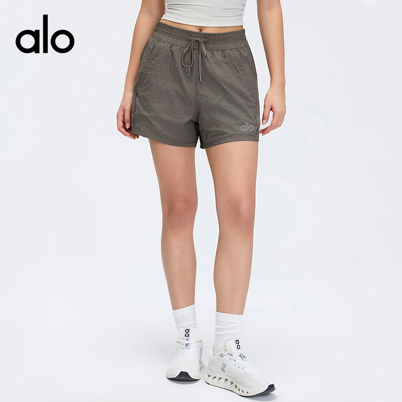 Alo shorts training lavender and gray yoga