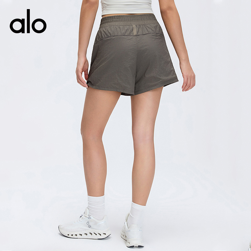 Alo shorts training lavender and gray yoga