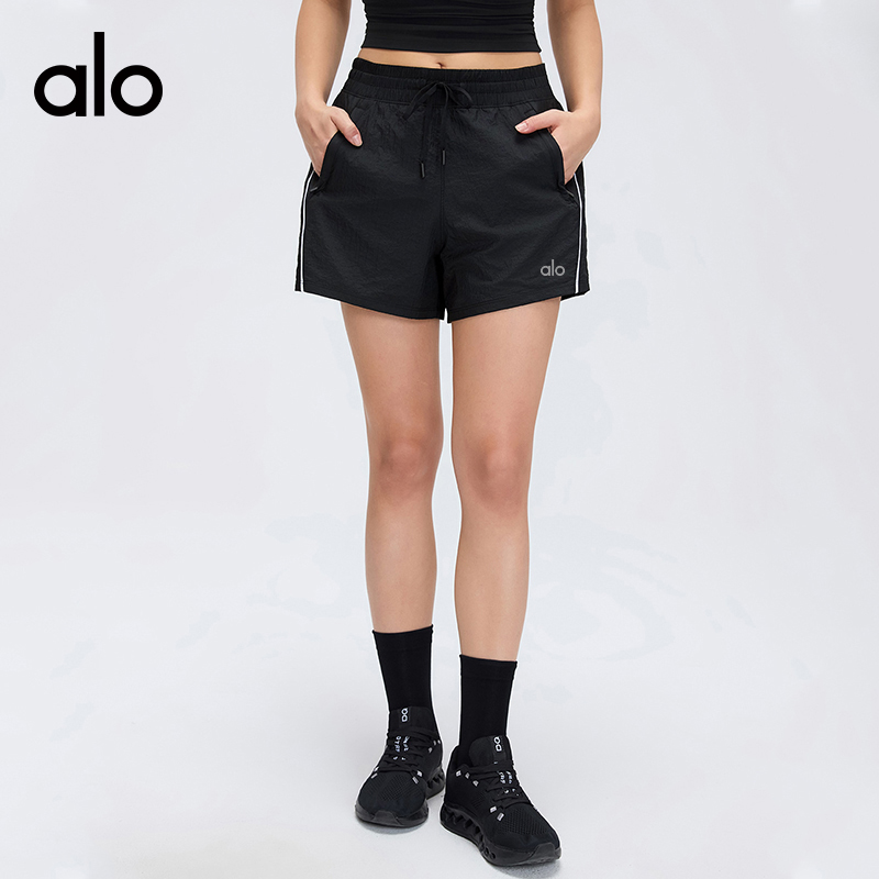Alo shorts training lavender and gray yoga