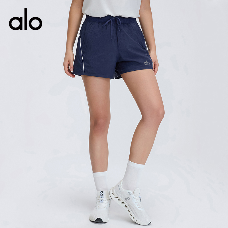 Alo shorts training lavender and gray yoga