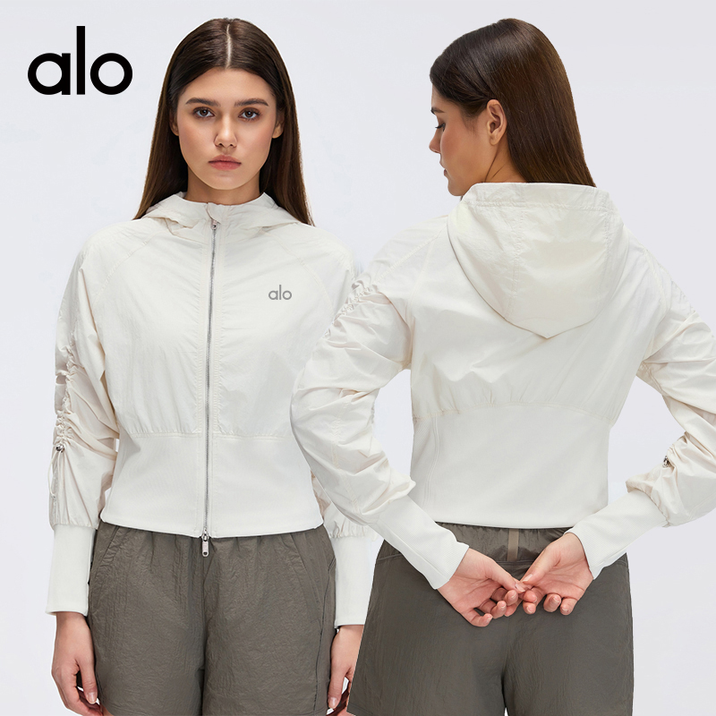 Alo jacket everyday white and black yoga