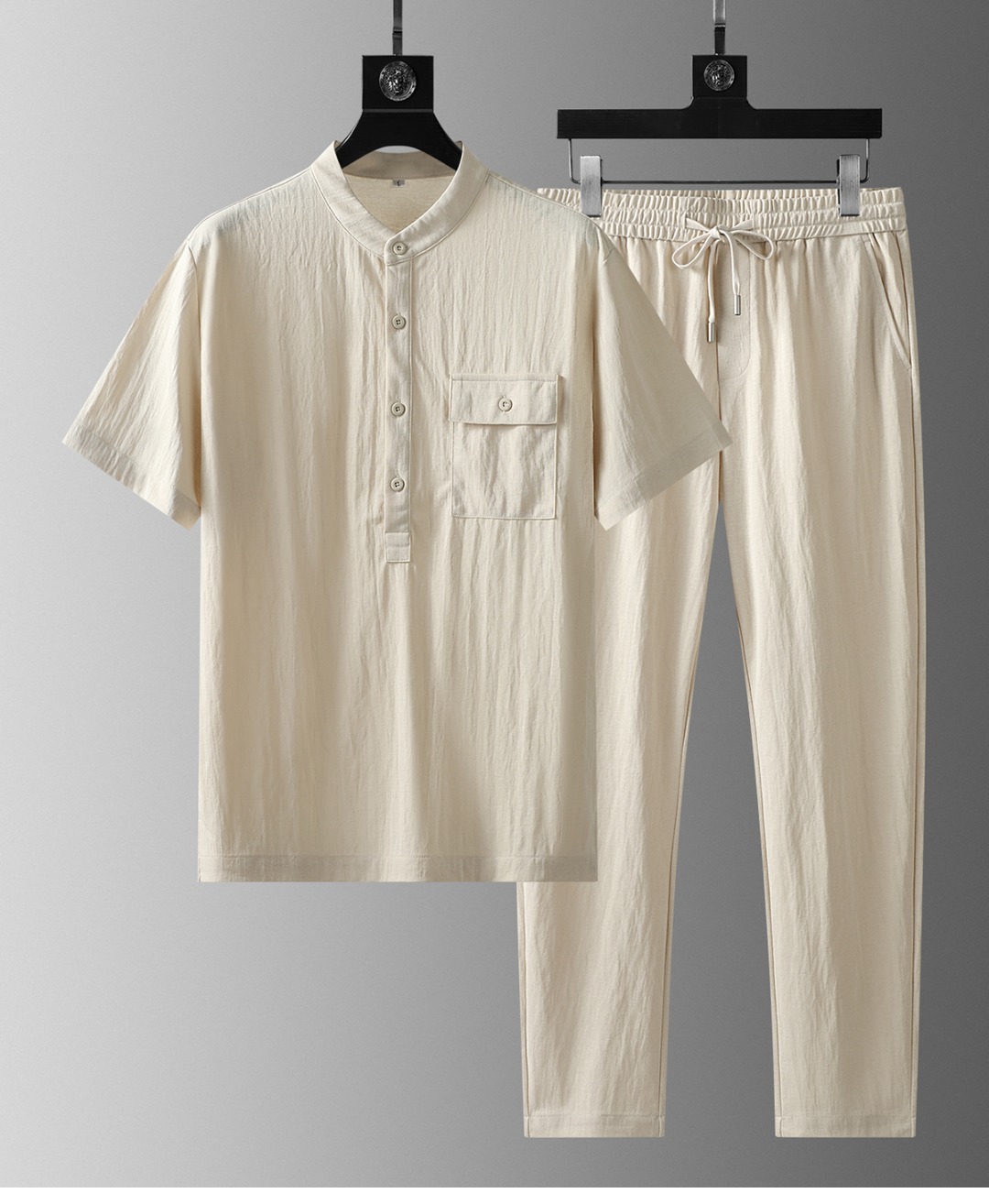 NO:433279,Zeg** Classic style Men's linen set High-end quality Cotton blend fabric Comfortable, refreshing, ultra-thin and cold No matter how hot it is in summer, we must cool down our skin. Fashion design is very fashionable and avant-garde. Not only on the silver screen, let you surpass the handsome guy in the silver screen. Worth having M-4XL,,alexander wang19860909杰*亚 (Zeg**) 经典款式 男士亚麻套装 高端品质的 棉混纺面料 舒适清爽超薄冰凉 夏季再热 也要给我们的肌肤降降温 时装版设计 非常时尚前卫 不是只有银屏上才有的时尚 让您超越银屏帅哥 值得拥有 M-4XL,,alexander wang,Men's clothing