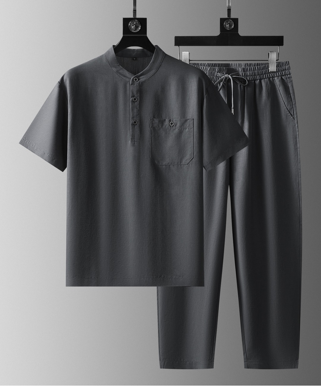 NO:433288,Zeg** Classic style Men's linen set High-end quality Cotton blend fabric Comfortable, refreshing, ultra-thin and cold No matter how hot it is in summer, we must cool down our skin. Fashion design is very fashionable and avant-garde. Not only on the silver screen, let you surpass the handsome guy in the silver screen. Worth having M-4XL,,alexander wang19860909杰*亚 (Zeg**) 经典款式 男士亚麻套装 高端品质的 棉混纺面料 舒适清爽超薄冰凉 夏季再热 也要给我们的肌肤降降温 时装版设计 非常时尚前卫 不是只有银屏上才有的时尚 让您超越银屏帅哥 值得拥有 M-4XL,,alexander wang,Men's clothing