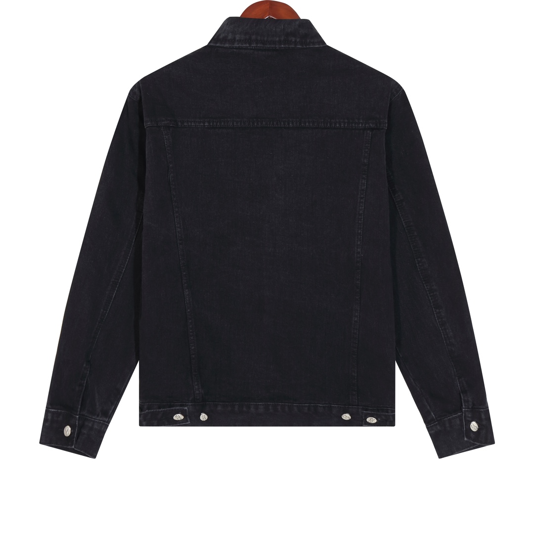 We11done High-End Cowboy Coats with Stamped Zipper Detail [Black, Sizes 46-52] - 图片 2