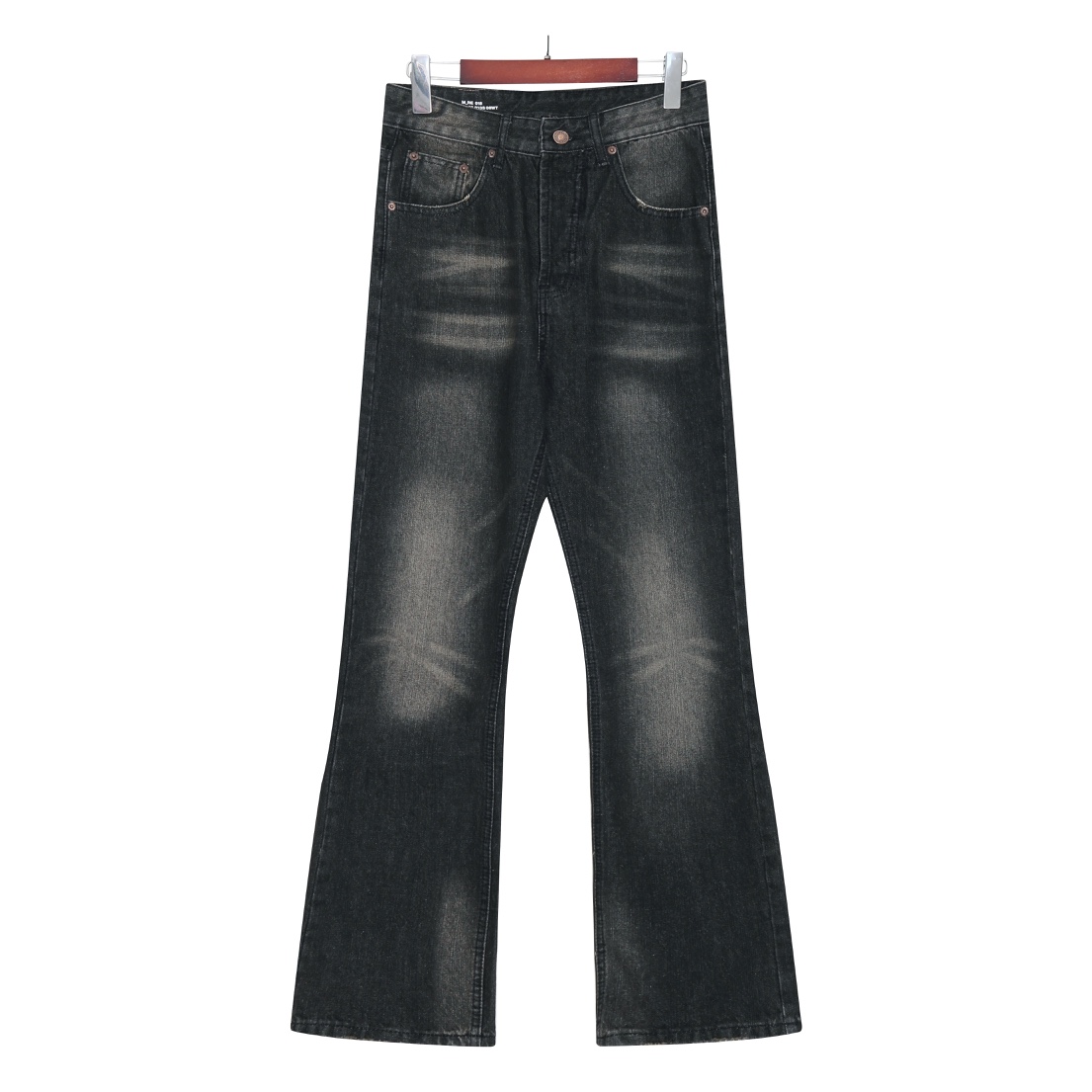 Celine Wesley Black Jeans with Unique Manual Polishing and Dye Spray Technology - 图片 1