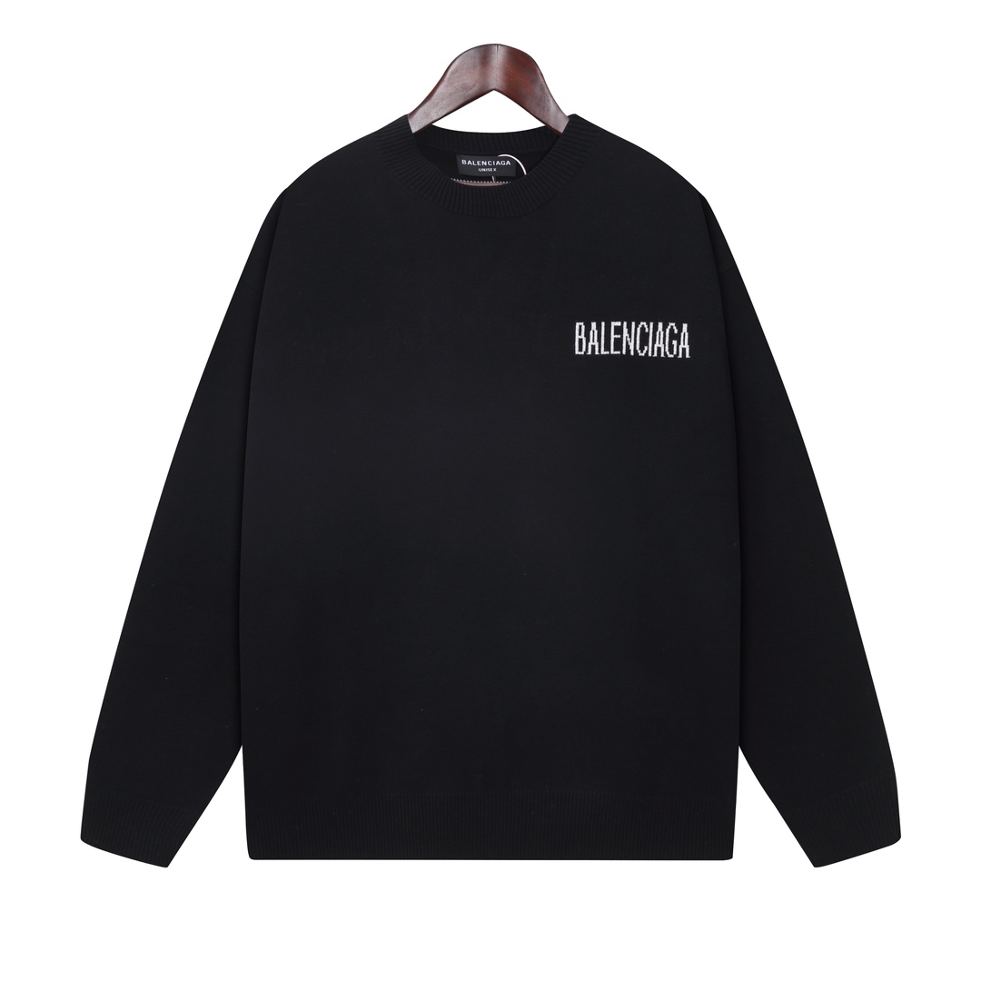 【上新】巴黎｜Balenciaga 可乐经典字母针织圆领毛衣