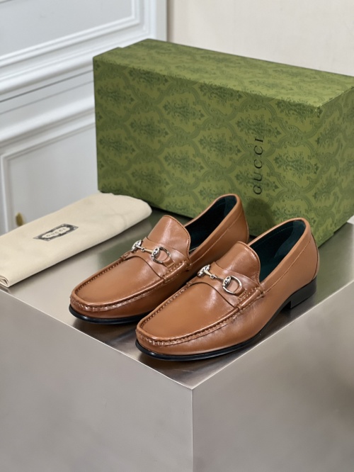 Gucci Men's Leather Loafers with Horsebit Detail - Business & Casual Style 1 Gucci Men's Leather Loafers with Horsebit Detail - Business & Casual Style