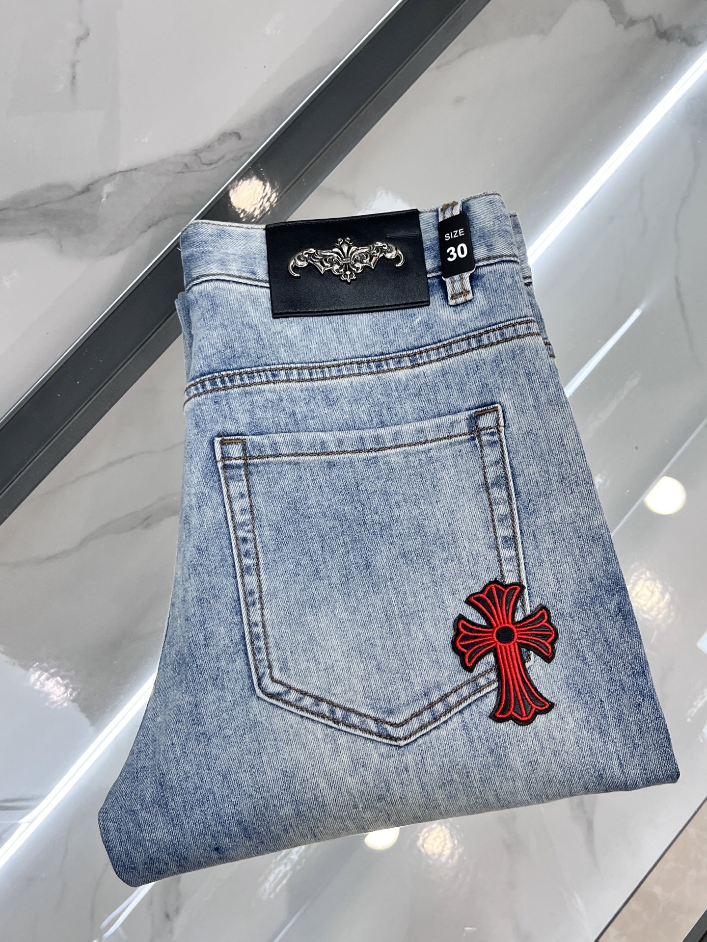 High-Quality Water-Washed Crocson Jeans: Fresh Spring Fruit Collection 2025SS