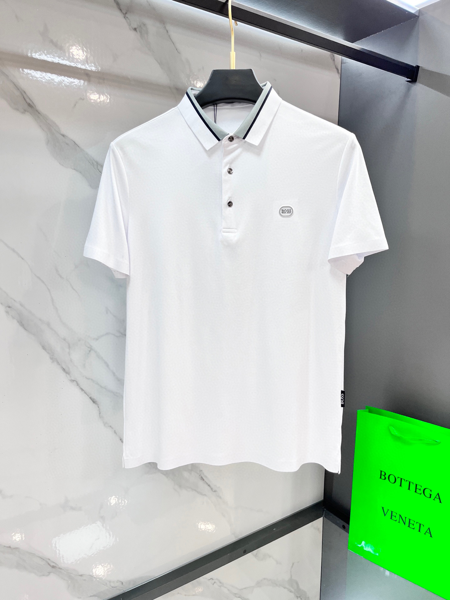 P552 BOSS 2025s Summer Men’s Business POLOs: Unique Texture and Quality Fabric