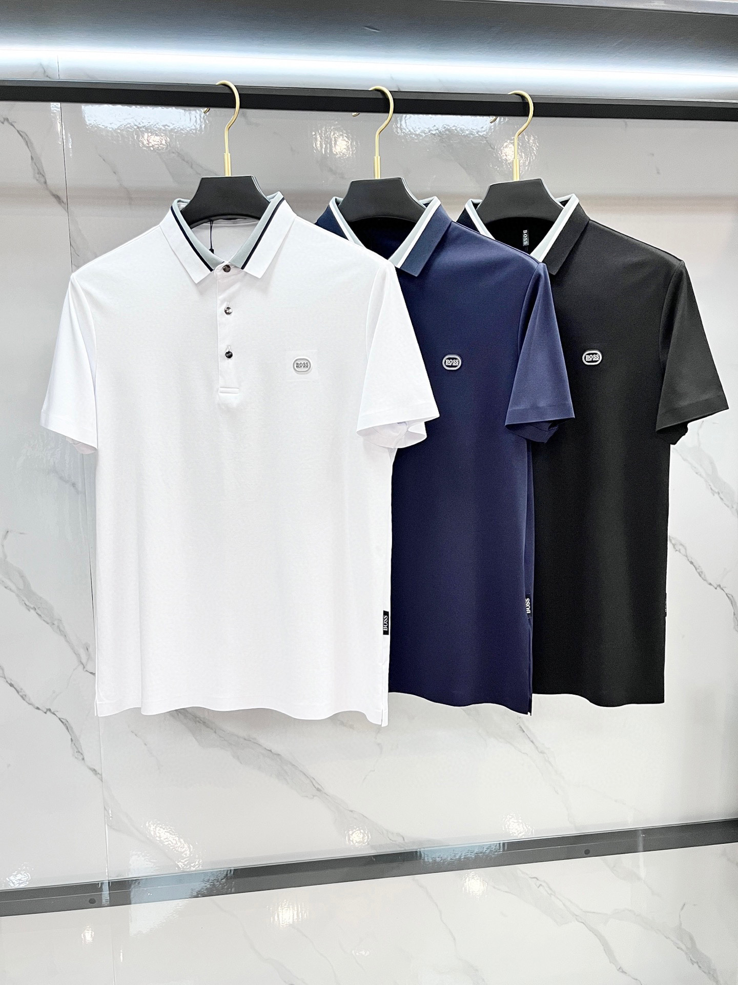 P552 BOSS 2025s Men’s Dry Business POLOs with Unique Texture and Superior Quality - 图片 3