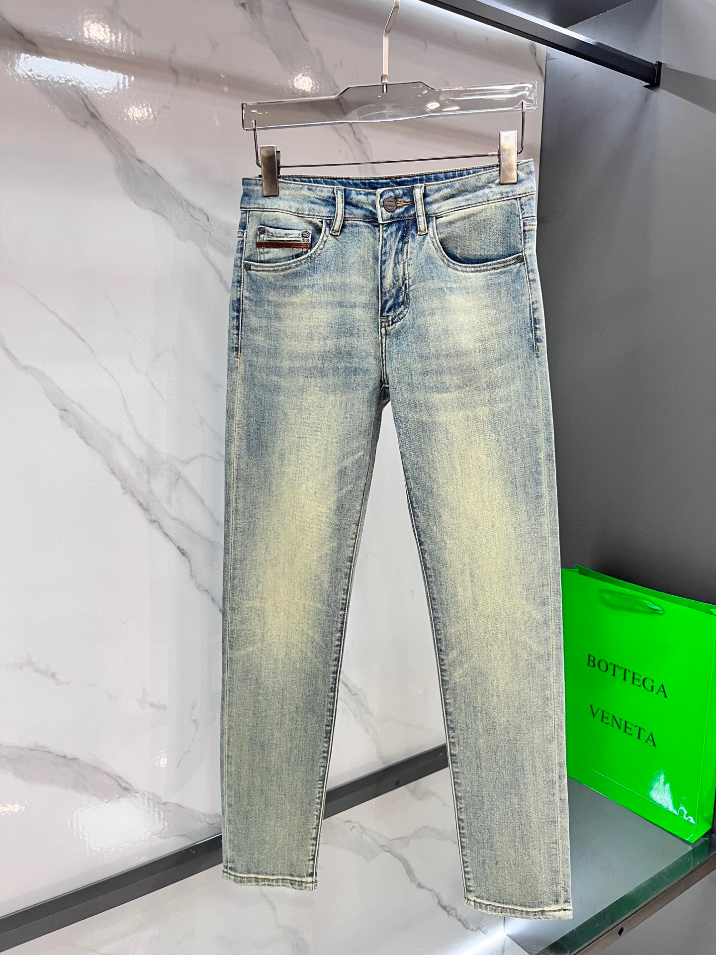 杰尼亚 2025SS早春新品薄款重工休闲牛仔裤👖，进口优质水洗弹力面料，上身舒适透气有弹力，客供五金辅料