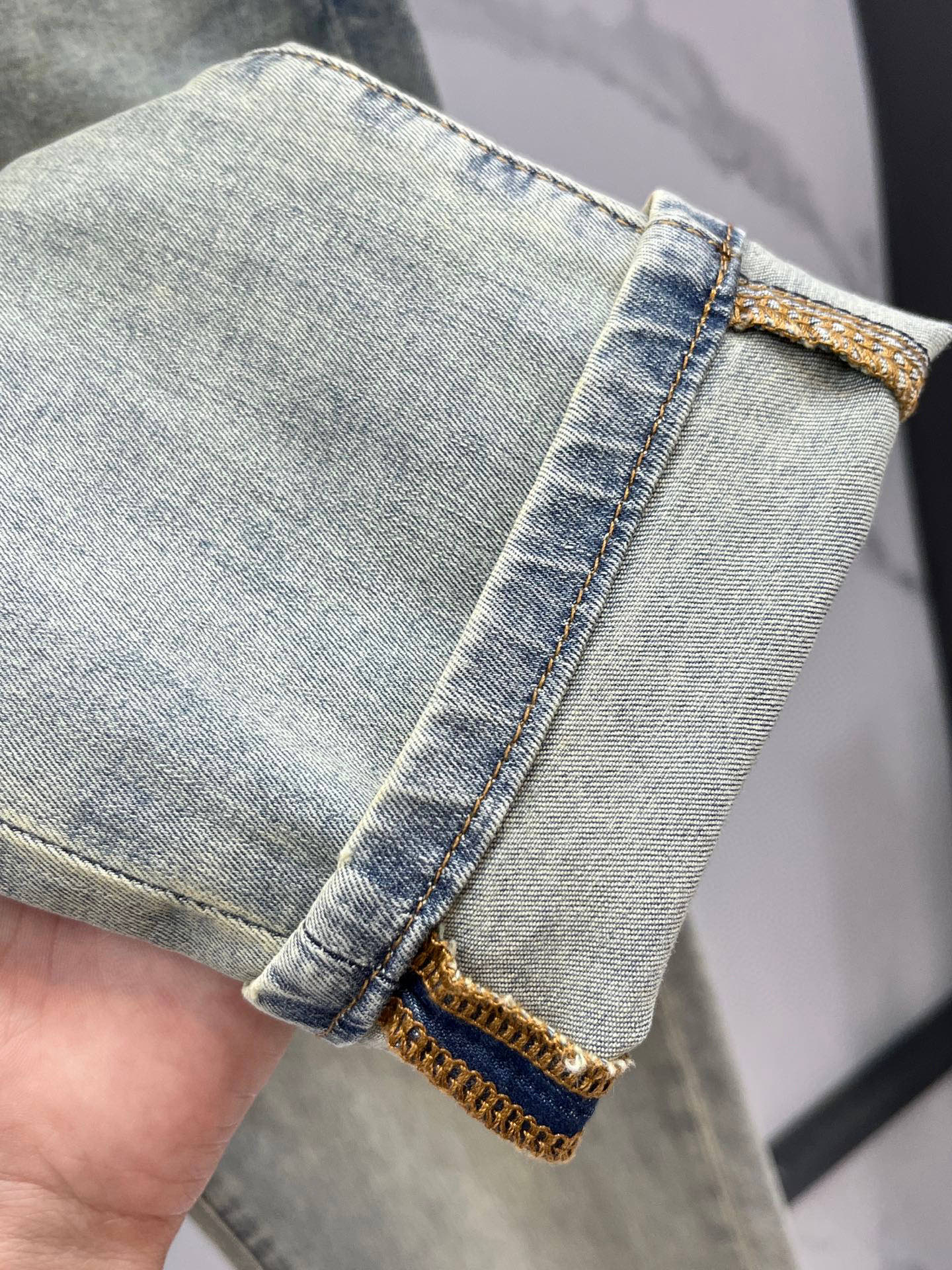 High-Quality Water-Washing Jeans with Fresh Spring Fruit Design for Hardware Decorations - 图片 9