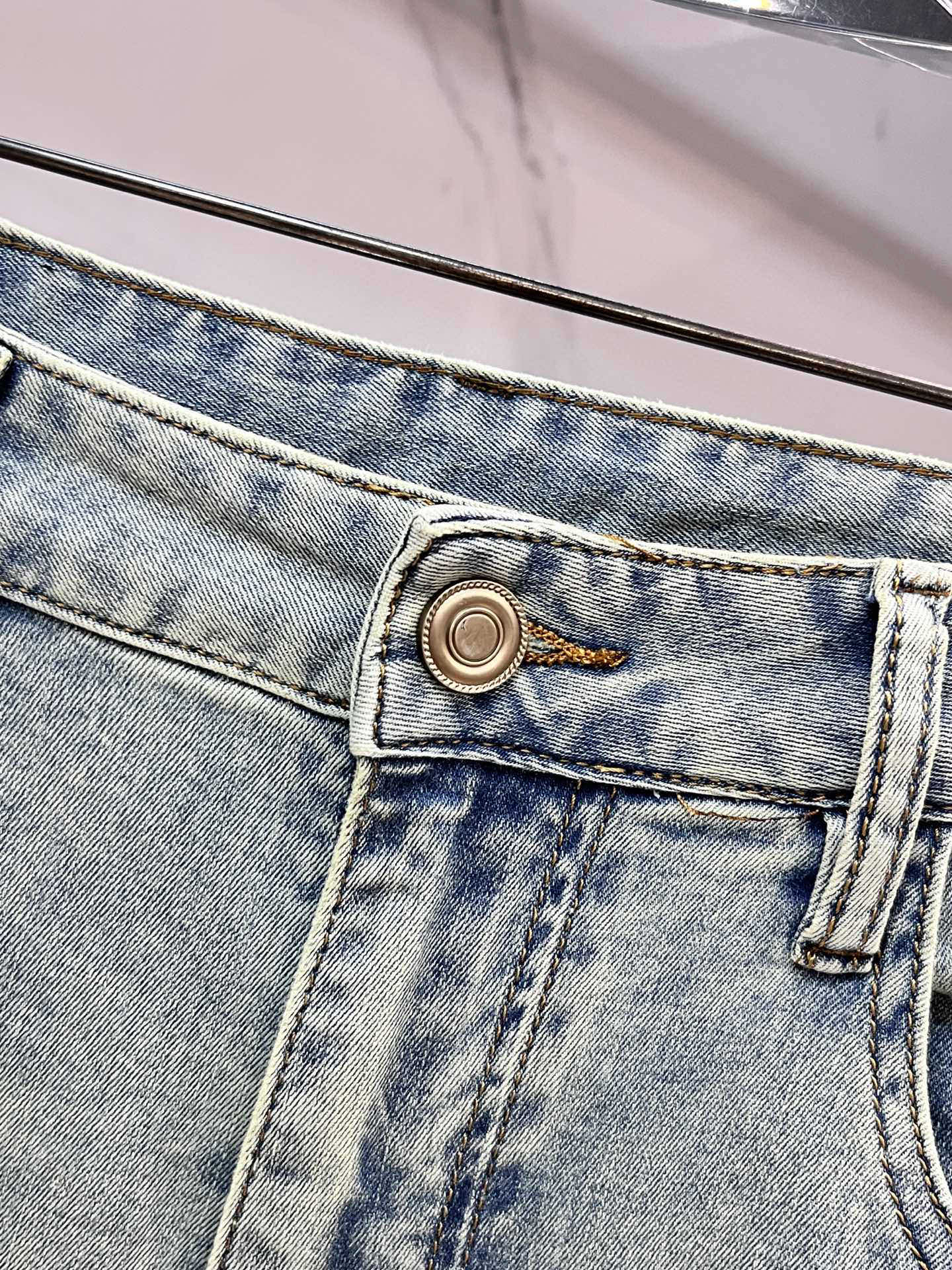High-Quality Water-Washing Jeans with Fresh Spring Fruit Design for Hardware Decorations - 图片 5