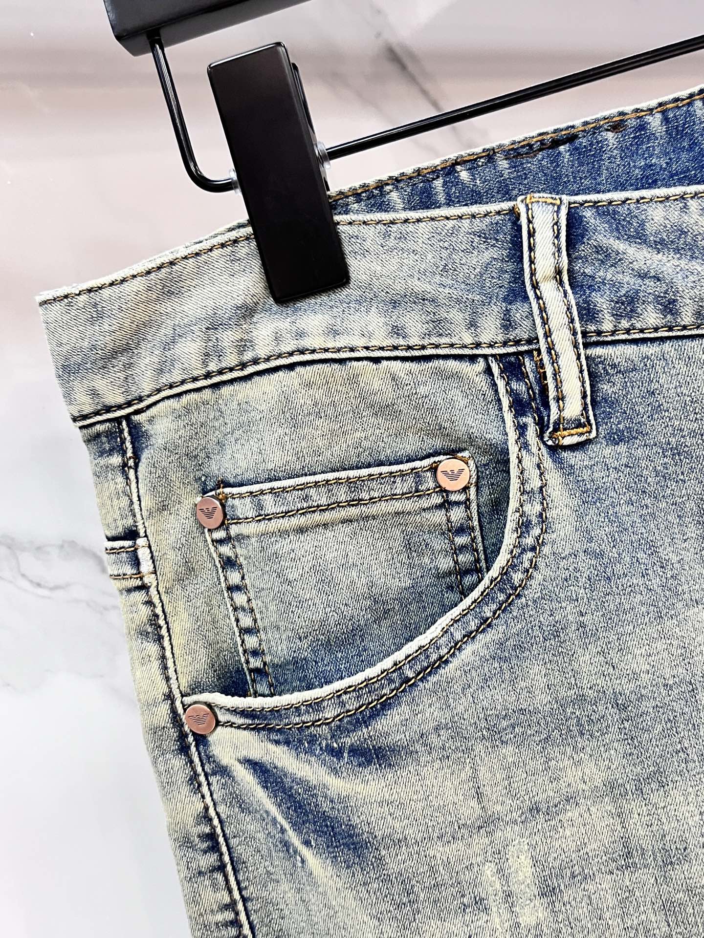 High-quality Water-Washing Fabric Amani 2025 SS Hardware Decorations Fine-Forming Handsome – Size 29-38 - 图片 6