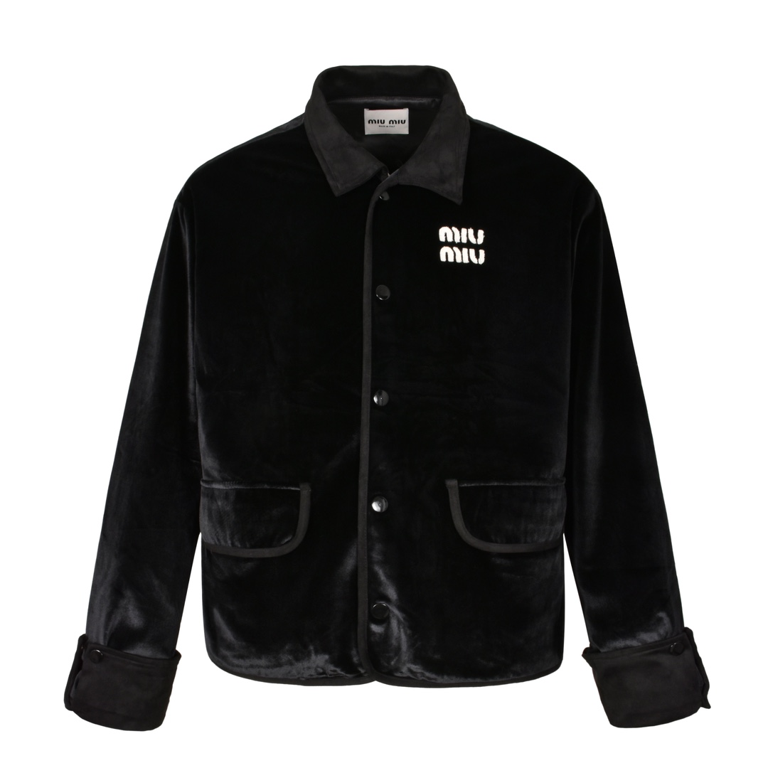(calidad original 1:1 de la web oficial) Miumiu 24FW chaqueta de terciopelo con paneles Comprada originalmente por 13.6…