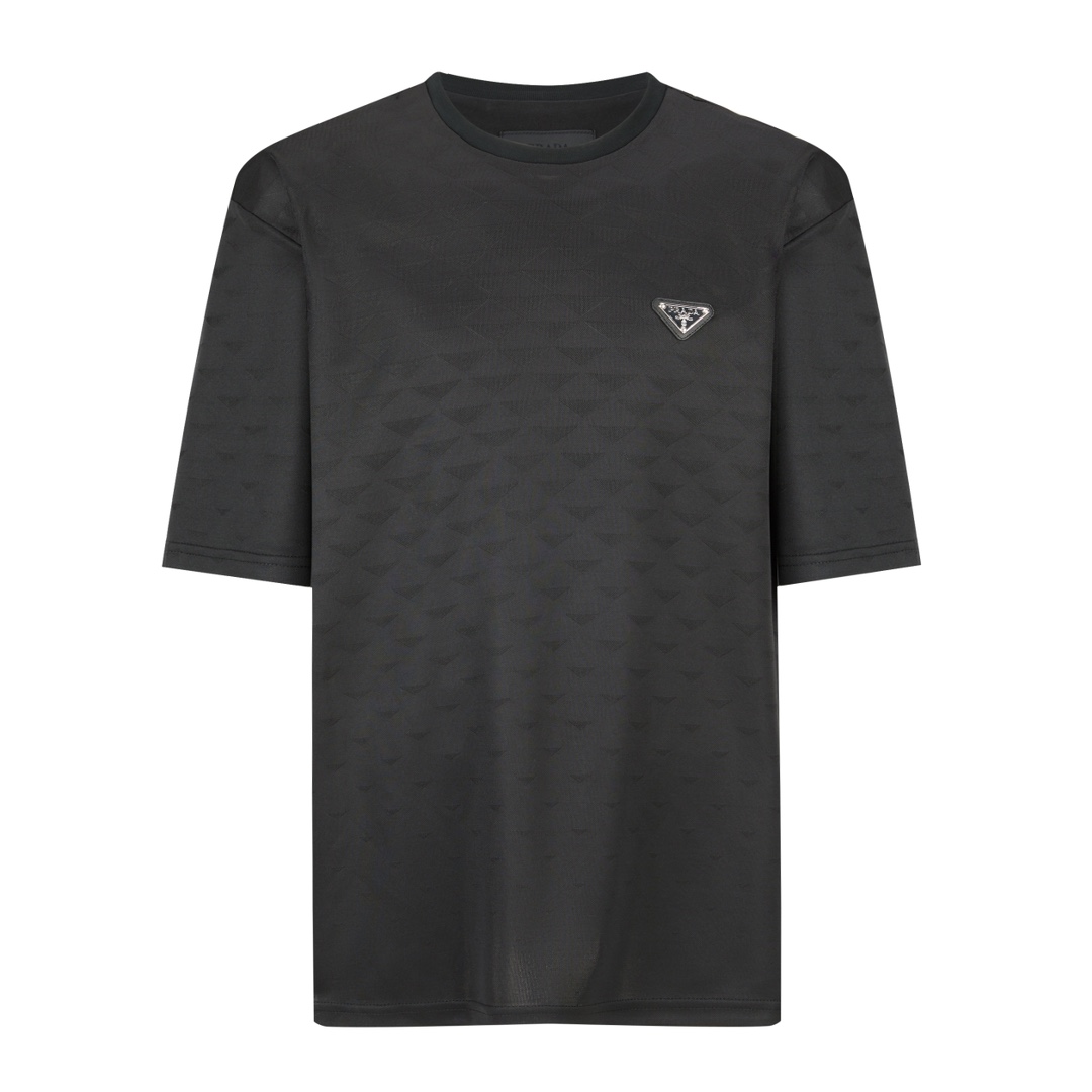 (Sitio web oficial calidad del pedido original 1:1) Manga corta con logo oscuro Pra 24FW. Comprado originalmente por 96…