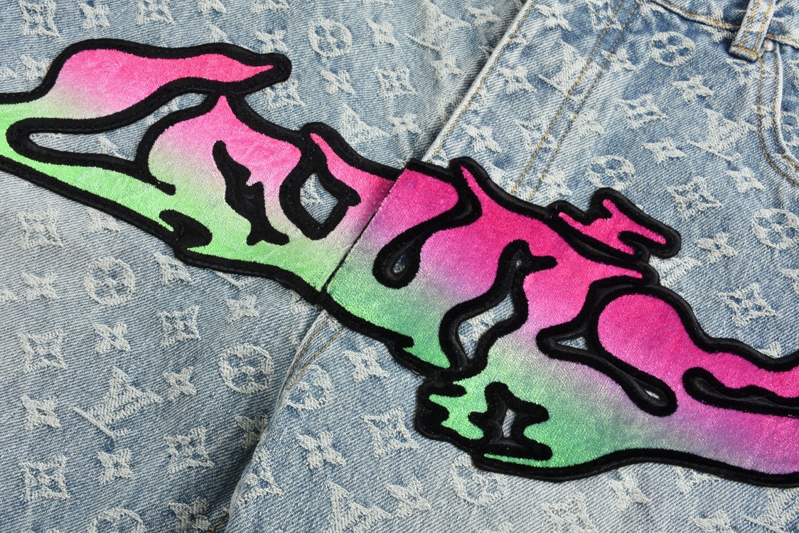 全码现货 1v 22SS 火焰提花牛仔裤-Chinese UA Cheap High Quatity Brand Clothes Bags handbags Sneakers wholesale wholesaler seller from China Factory suppliers Fashion Clothing Shoes best Quality Beautiful Price 全码现货 1v 22SS 火焰提花牛仔裤