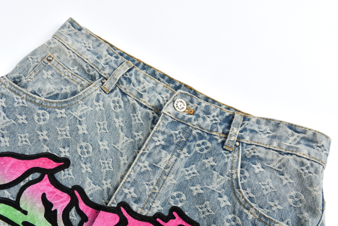 全码现货 1v 22SS 火焰提花牛仔裤-Chinese UA Cheap High Quatity Brand Clothes Bags handbags Sneakers wholesale wholesaler seller from China Factory suppliers Fashion Clothing Shoes best Quality Beautiful Price 全码现货 1v 22SS 火焰提花牛仔裤