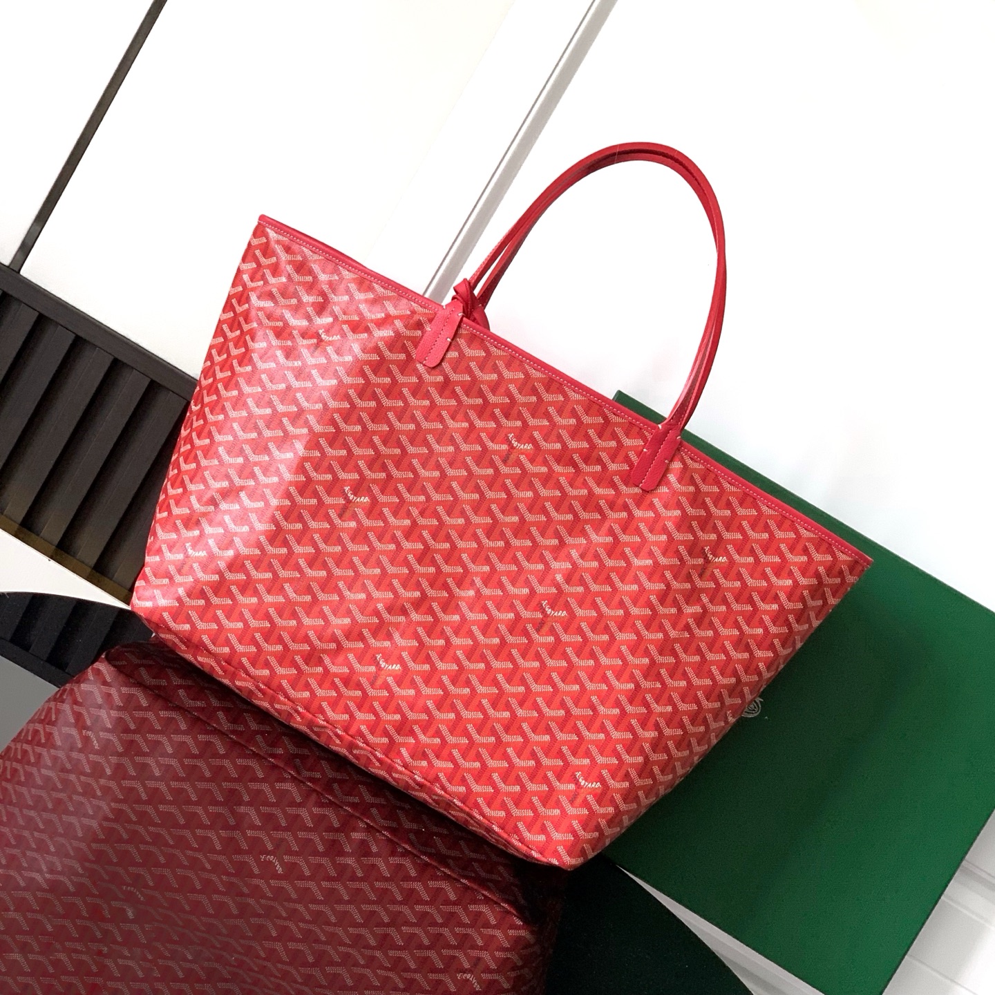 Goyard Saint Louis Rose Red Tote Bag, 2025 Limited Edition with Floral Canvas 3 i1745506548951 4638 0 1