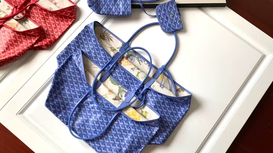 Goyard Saint Louis Tote Bag - 2025 Limited Edition Iris Purple/Rose Red